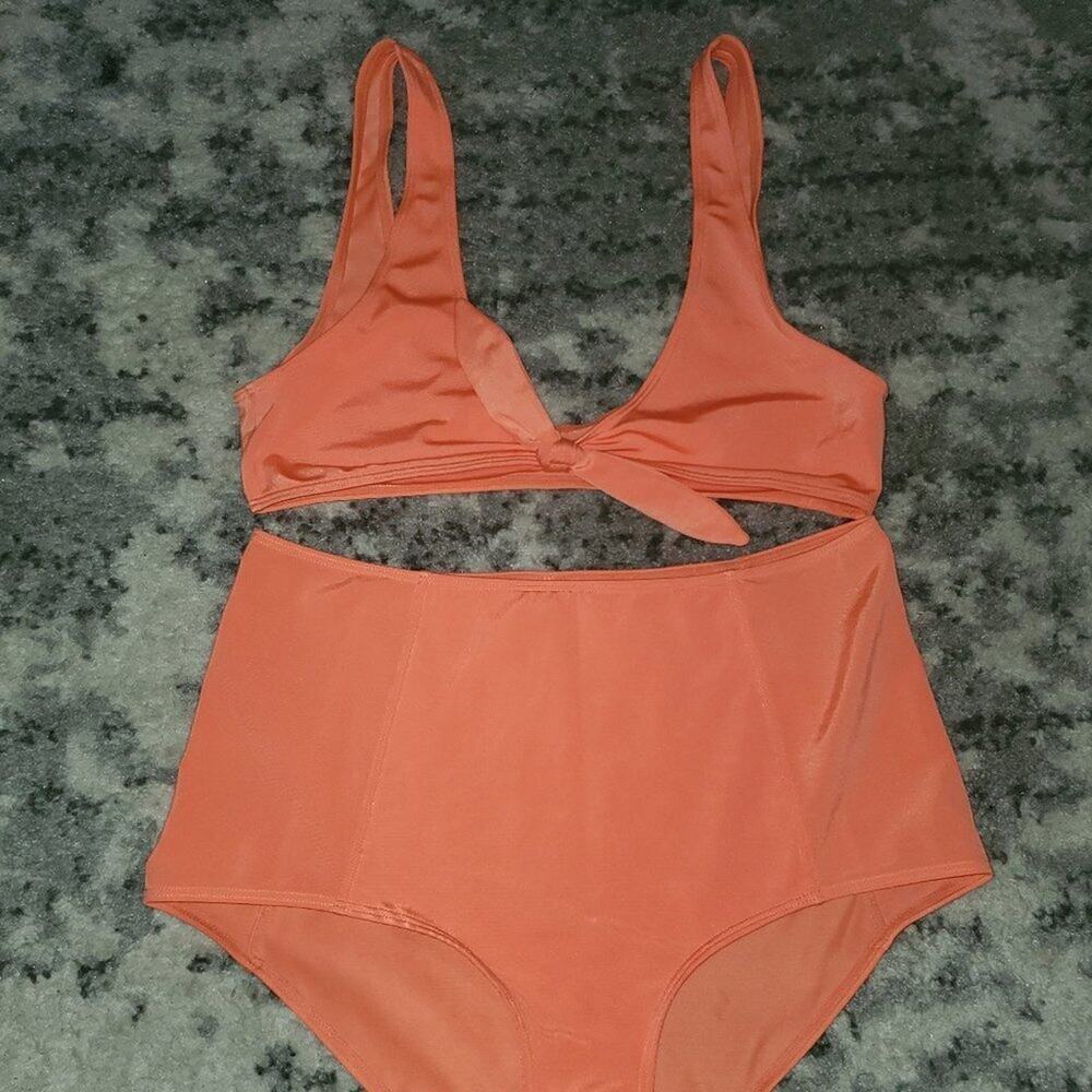 Barely There Orange Swimsuit || European Sz S